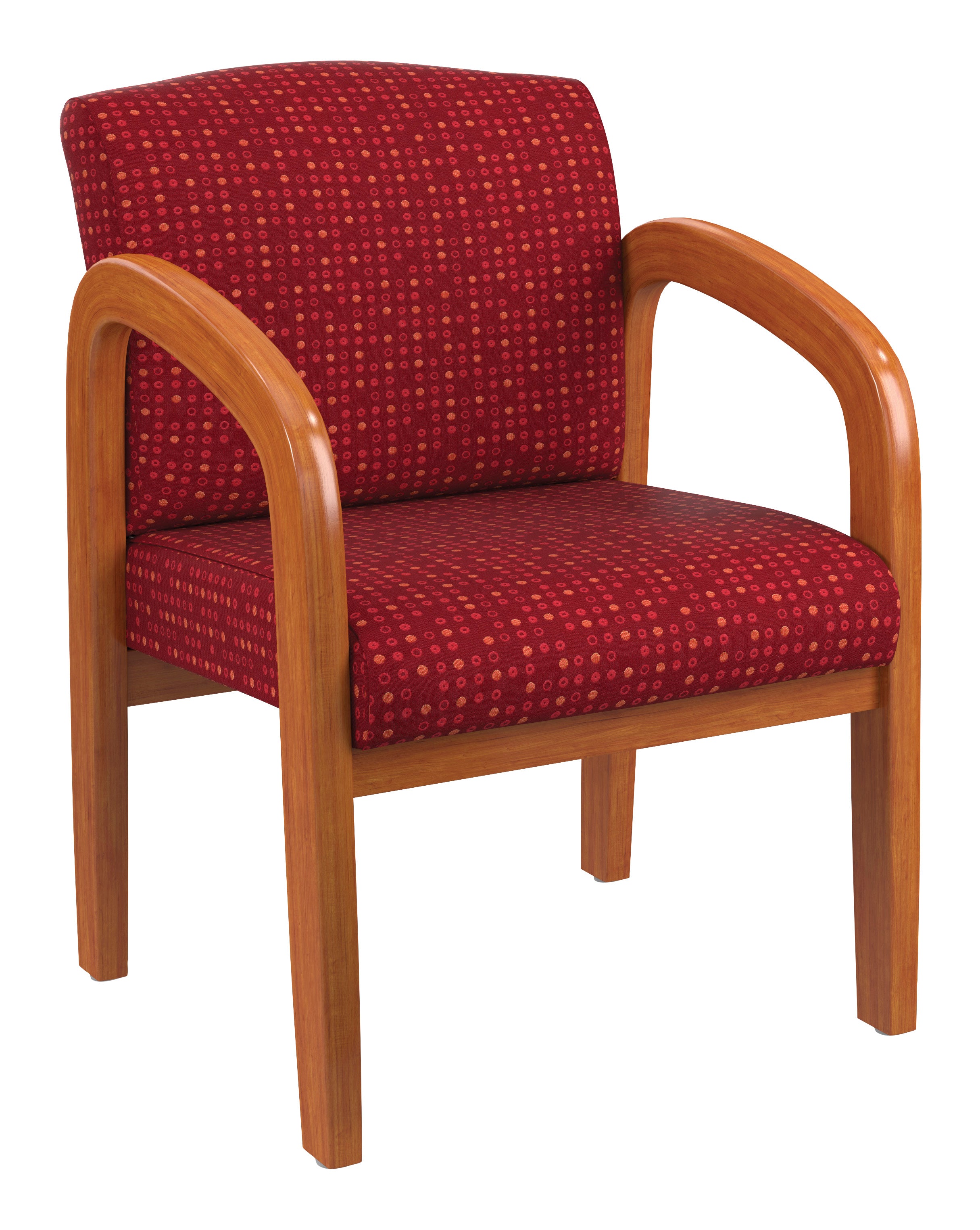 Medium Oak Finish Wood Visitor Chair 2